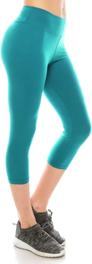 ALWAYS Women's Super Soft Capri Leggings - High Waisted Casual Yoga Pants
