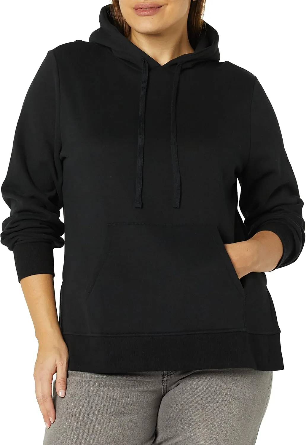 Amazon Essentials Women's Fleece Hooded Tunic Sweatshirt