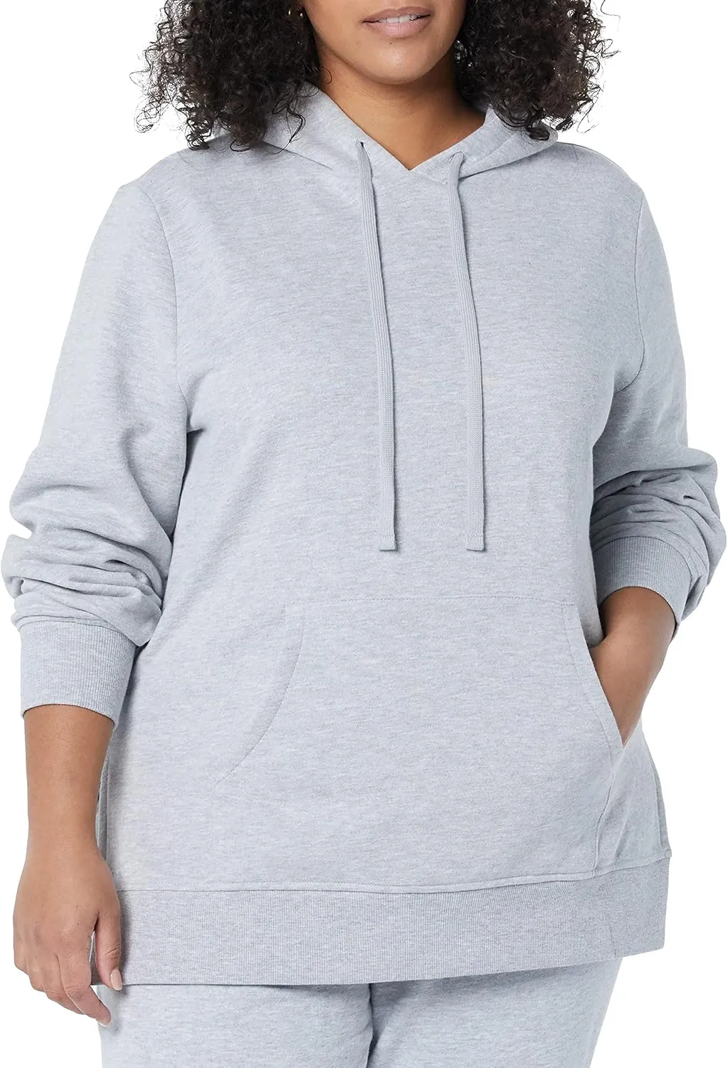 Amazon Essentials Women's Fleece Hooded Tunic Sweatshirt