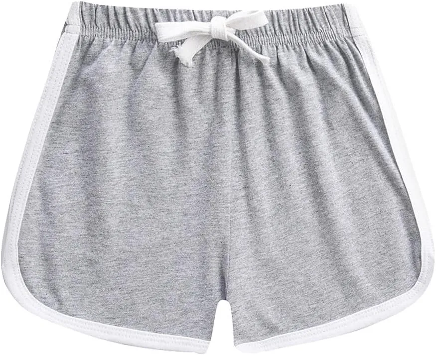 Athletic Shorts for Girls Adjustable Drawstring Lightweight Breathable Running Shorts Summer Youth Cycling Pants
