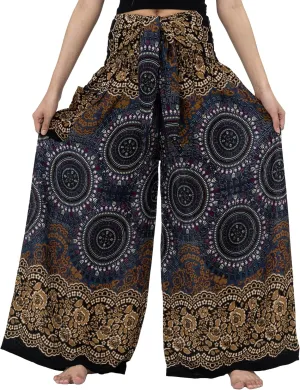 B BANGKOK PANTS Women's Boho Palazzo Pants Yoga Wide Leg Pants