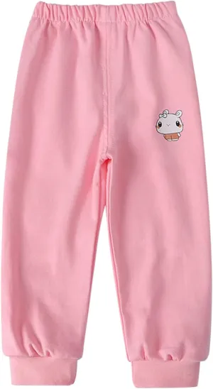 Baby Boy's Pull on Jogger Toddler Sweatpants Cotton Kids Cute artoon Elastic Waist Sports Pants Unisex Kids
