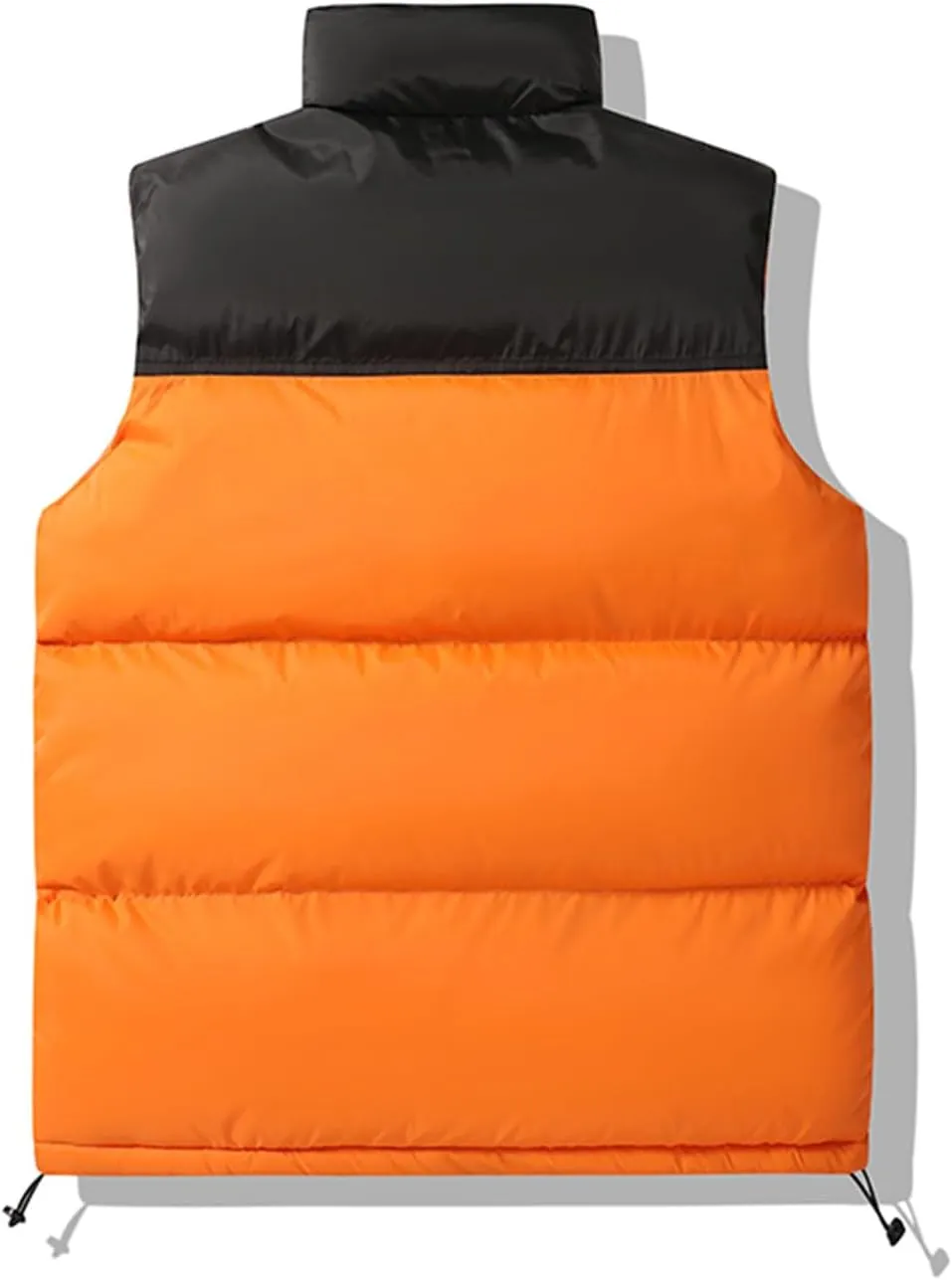 Cambkatl Big and Tall Men's Quilted Puffer Vest, Color Block Winter Stand Collar Warm Casual Sleeveless Outerwear Jackets