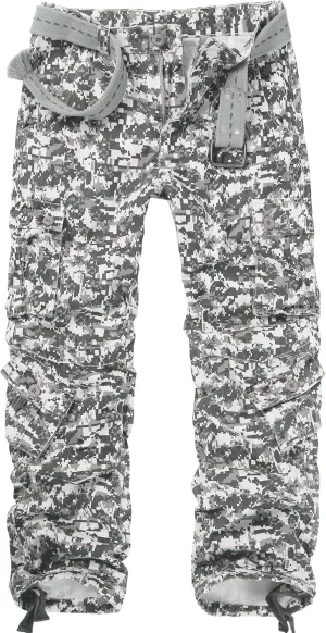 Cargo Pants for Men, Camo Pants Relaxed Fit Utility Hiking Pants, Ripstop Work Pants with 8 Pockets
