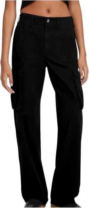 Cargo Pants for Women High Waisted Casual Pants Work Pants Baggy Stretchy Straight Leg Pants