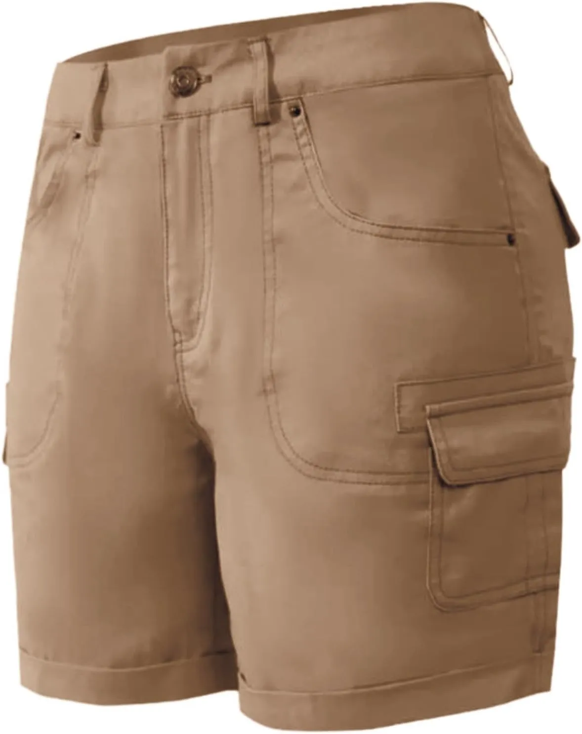 Cargo Shorts Women Bermuda Shorts High Waist Outdoor Hiking Shorts with Pockets Summer Athletic Golf Womens Shorts 7 Inch