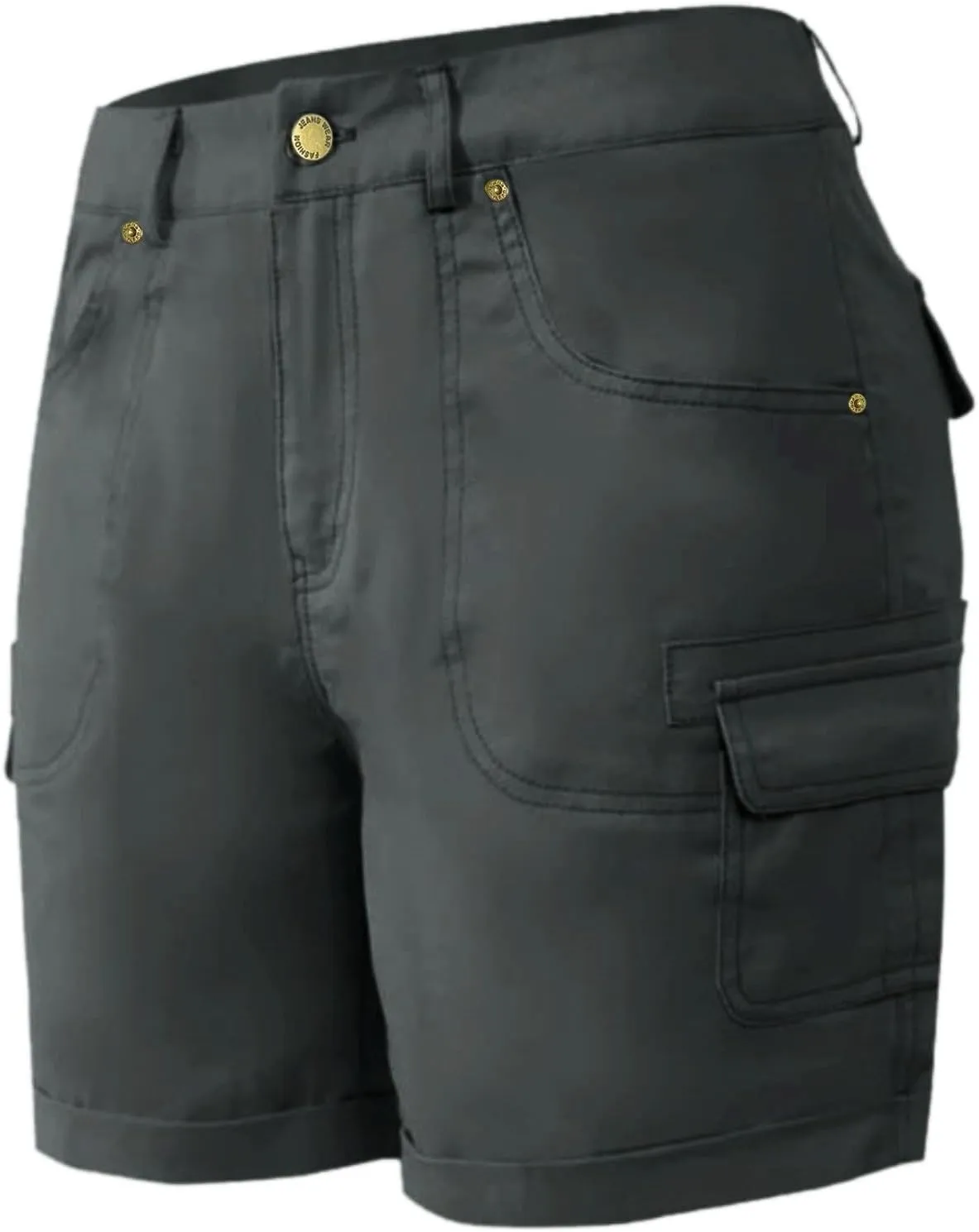 Cargo Shorts Women Bermuda Shorts High Waist Outdoor Hiking Shorts with Pockets Summer Athletic Golf Womens Shorts 7 Inch