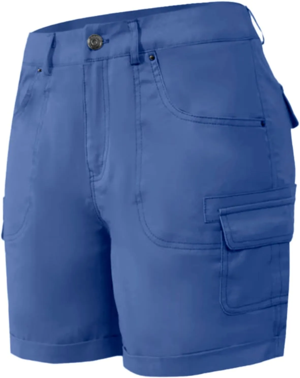 Cargo Shorts Women Bermuda Shorts High Waist Outdoor Hiking Shorts with Pockets Summer Athletic Golf Womens Shorts 7 Inch