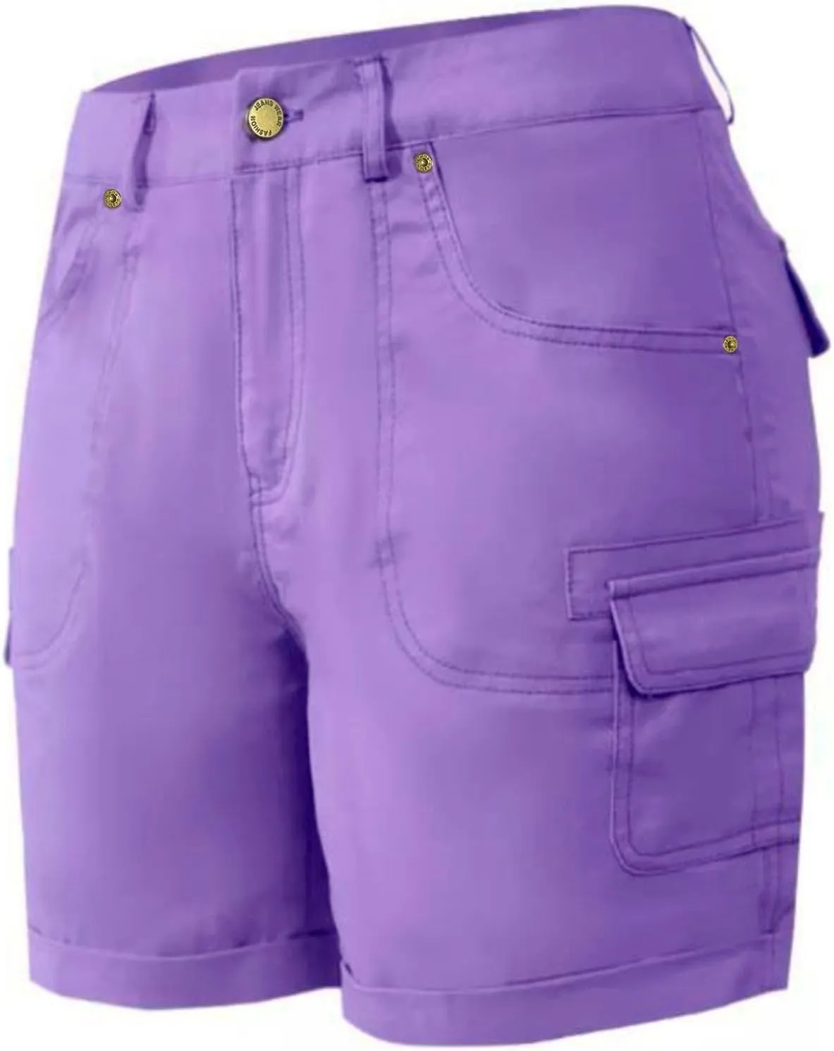 Cargo Shorts Women Bermuda Shorts High Waist Outdoor Hiking Shorts with Pockets Summer Athletic Golf Womens Shorts 7 Inch