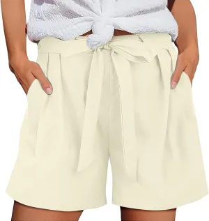 Casual Shorts for Women with Multi-Pockets Lightweight Drawstrings Summer Shorts 501 Shorts