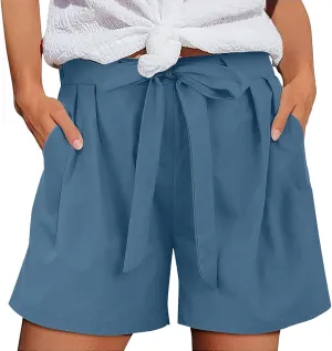 Casual Shorts for Women with Multi-Pockets Lightweight Drawstrings Summer Shorts 501 Shorts