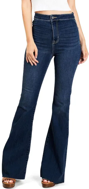 Cello Jeans Women's Juniors High Rise Stretchy Flared Jeans