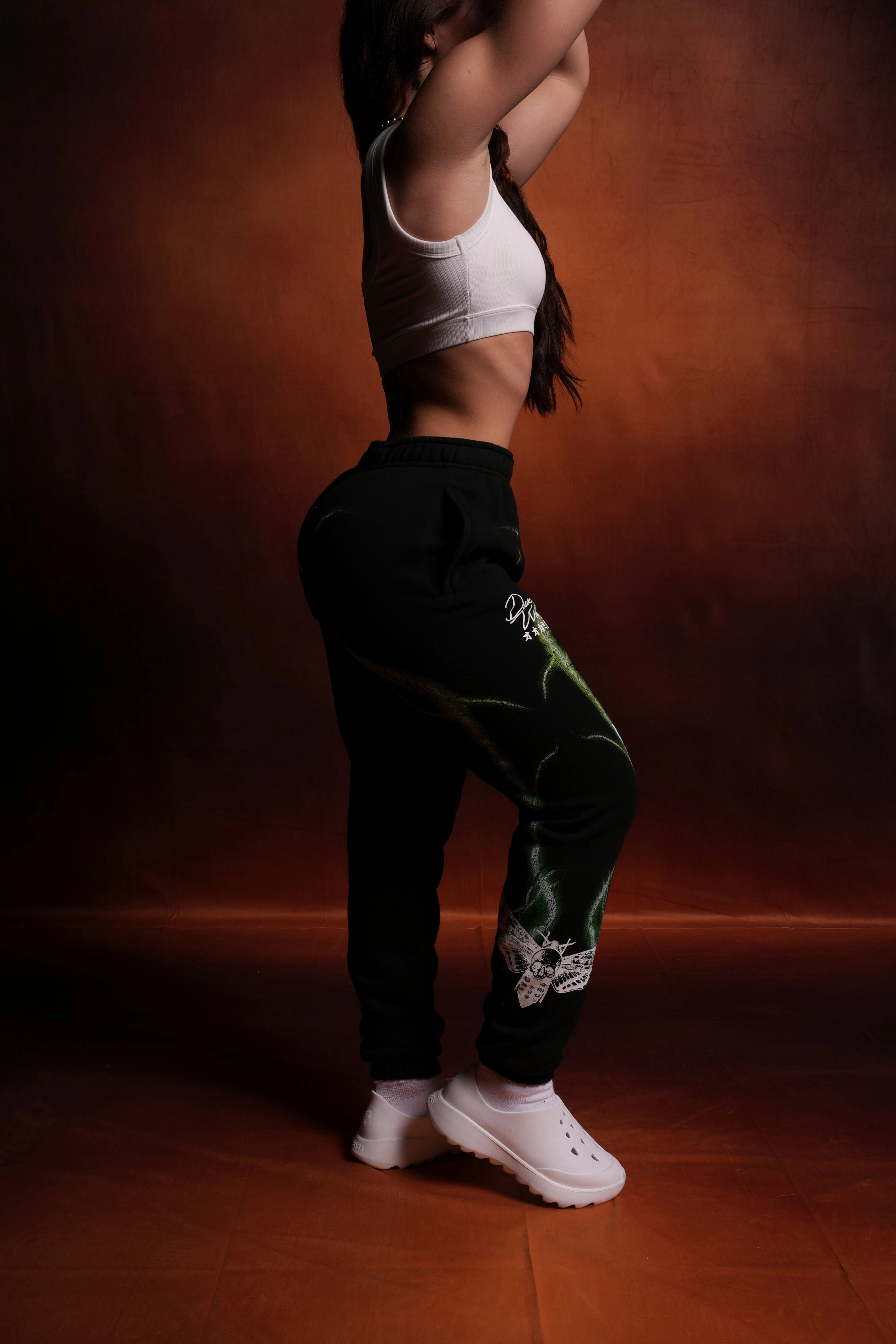 Charged Up She Post Lounge Sweats in Black