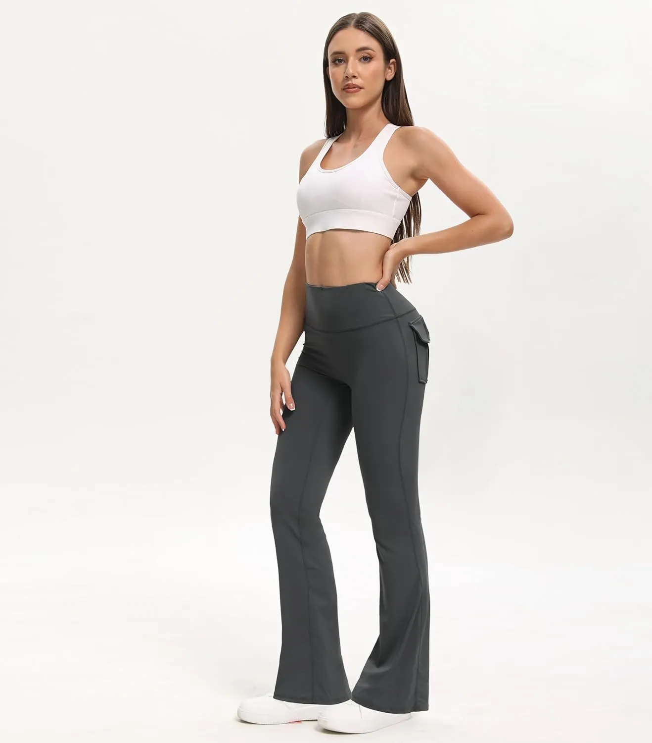 C??LLOT Women's Flared Leggings with Pockets