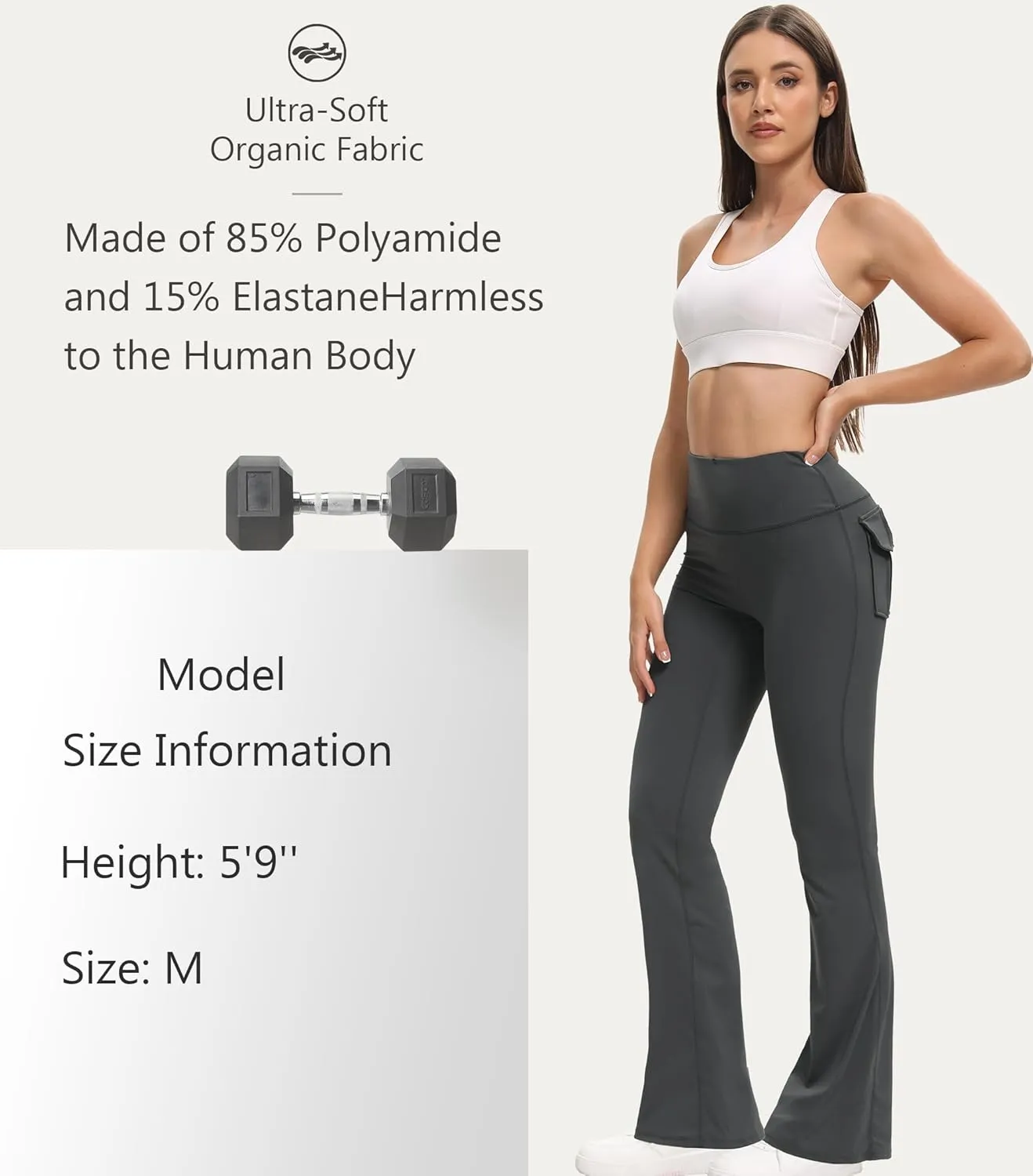 C??LLOT Women's Flared Leggings with Pockets
