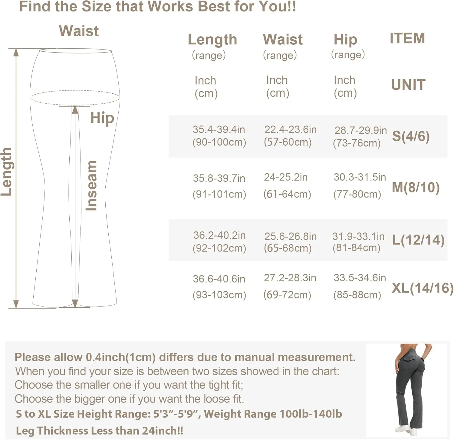 C??LLOT Women's Flared Leggings with Pockets