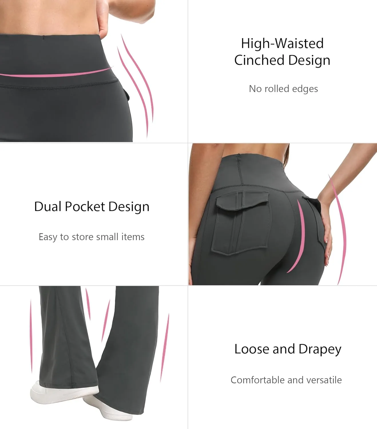 C??LLOT Women's Flared Leggings with Pockets