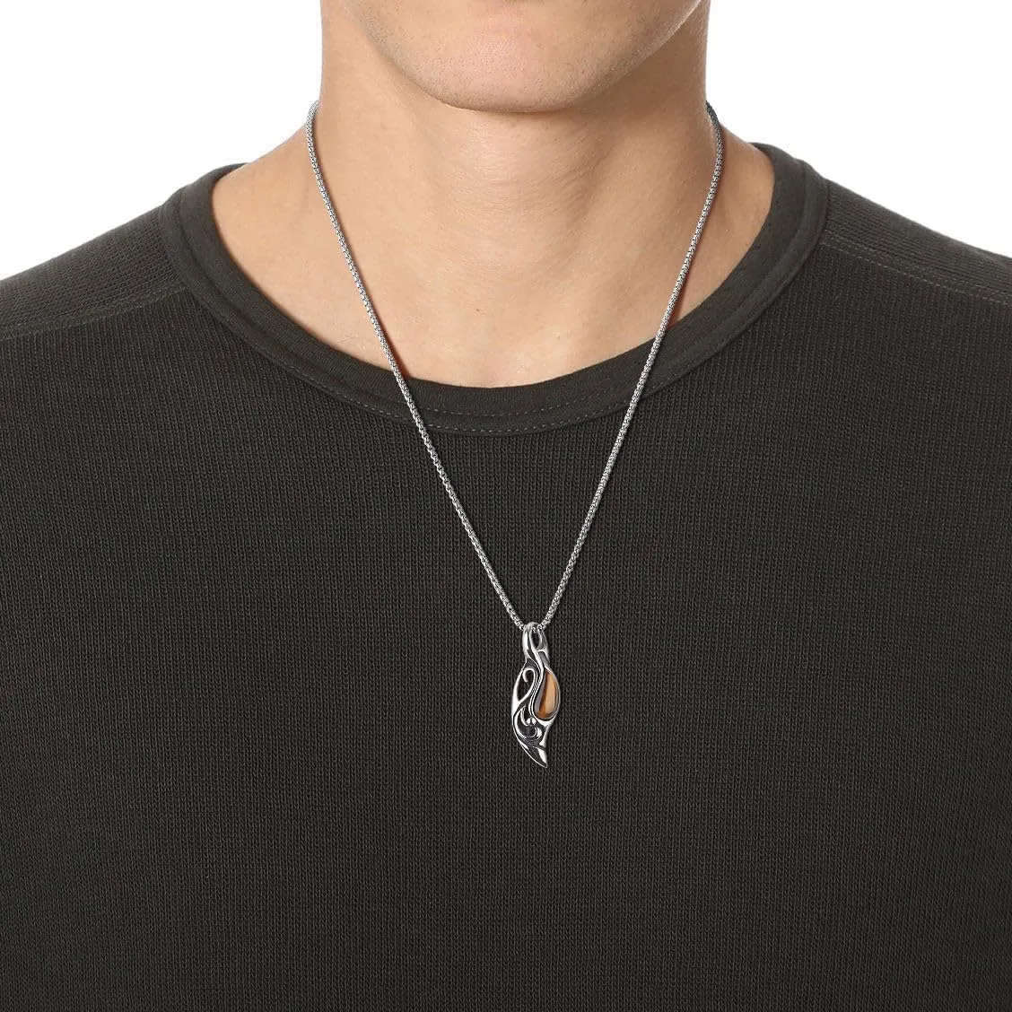 COAI Eye of The Sun Tiger Eye Crystal Necklace