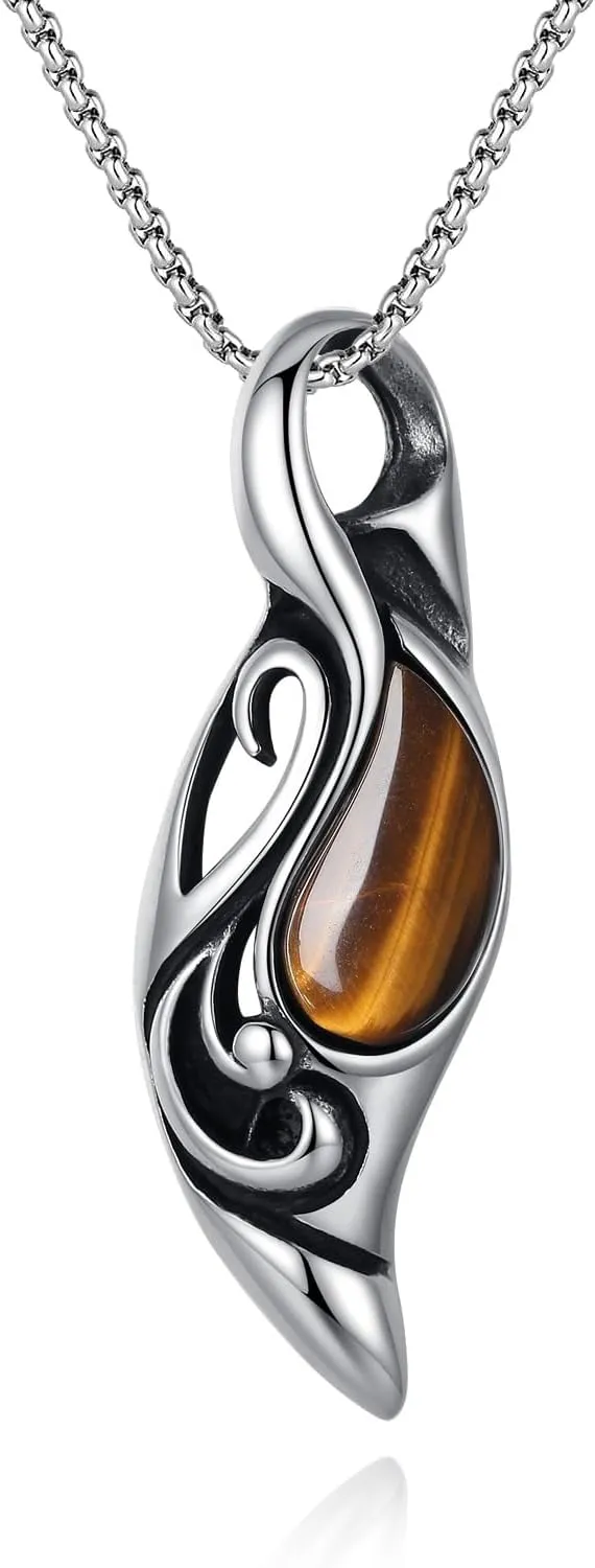 COAI Eye of The Sun Tiger Eye Crystal Necklace