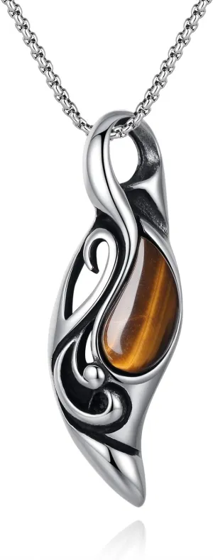 COAI Eye of The Sun Tiger Eye Crystal Necklace
