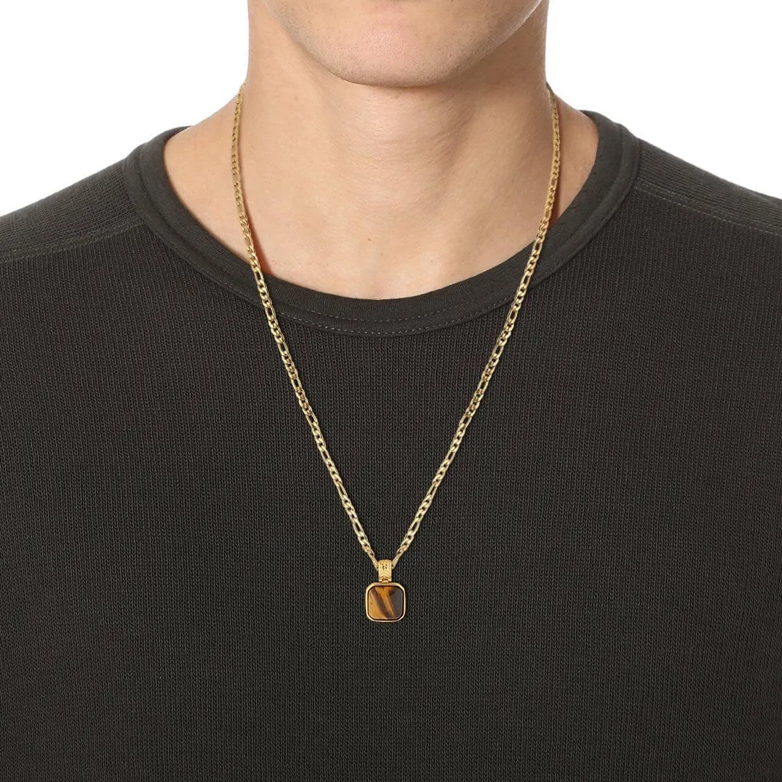 COAI Figaro Chain Square Crystal Necklace