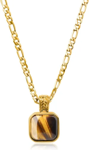 COAI Figaro Chain Square Crystal Necklace