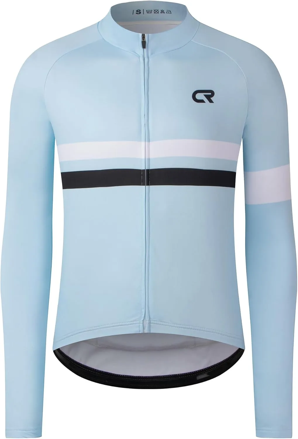 Coconut Ropamo CR Long Sleeve Cycling Jersey Mens, 3 1 Zipper Pockets Bicycle Tops Quick Dry Breathable Biking Shirt