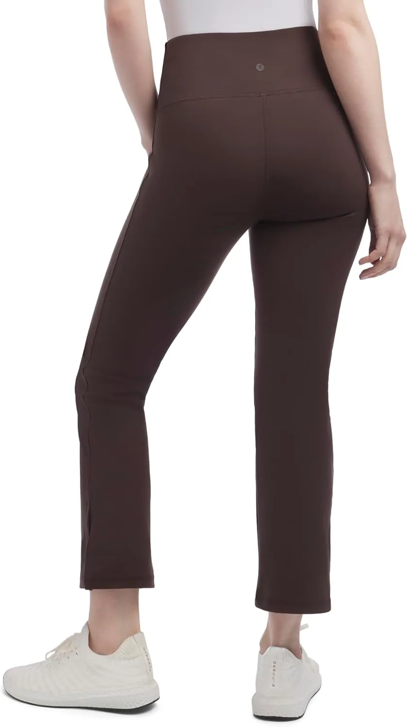 Danskin Women's Crop Slit Flare Yoga Pants