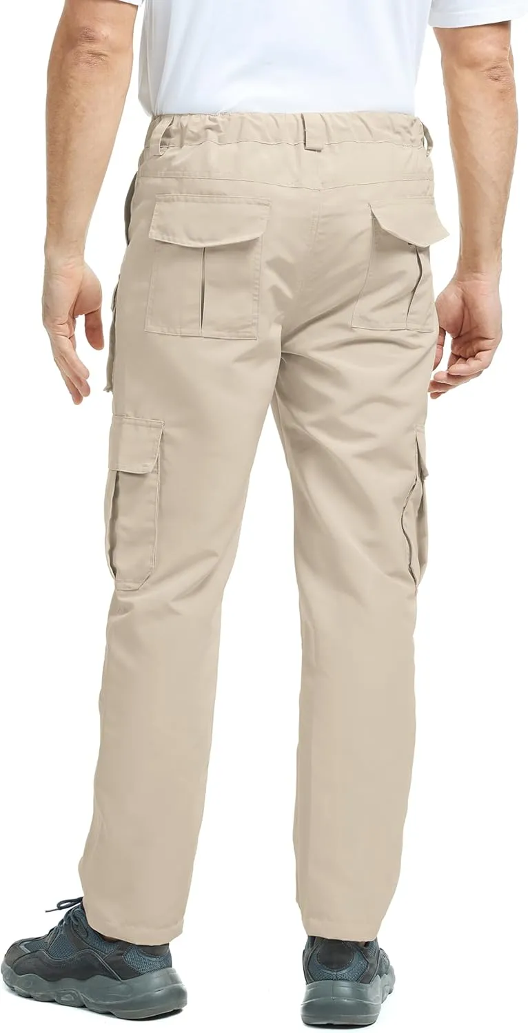 EDITCOZY Men's Cargo Pants, Tactical Pants, Water Resistant Work Pants, Lightweight Outdoor Hiking Pants, 8 Pockets
