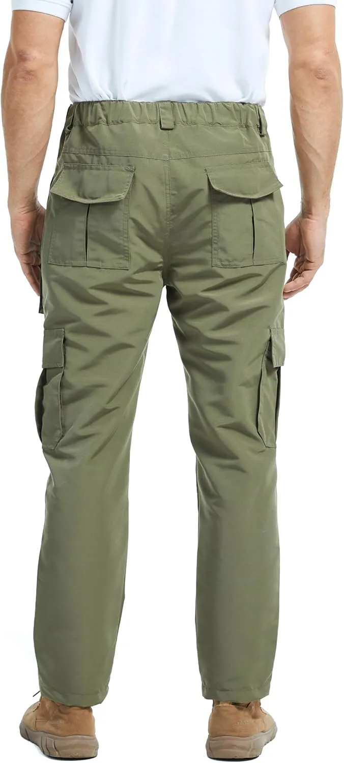 EDITCOZY Men's Cargo Pants, Tactical Pants, Water Resistant Work Pants, Lightweight Outdoor Hiking Pants, 8 Pockets