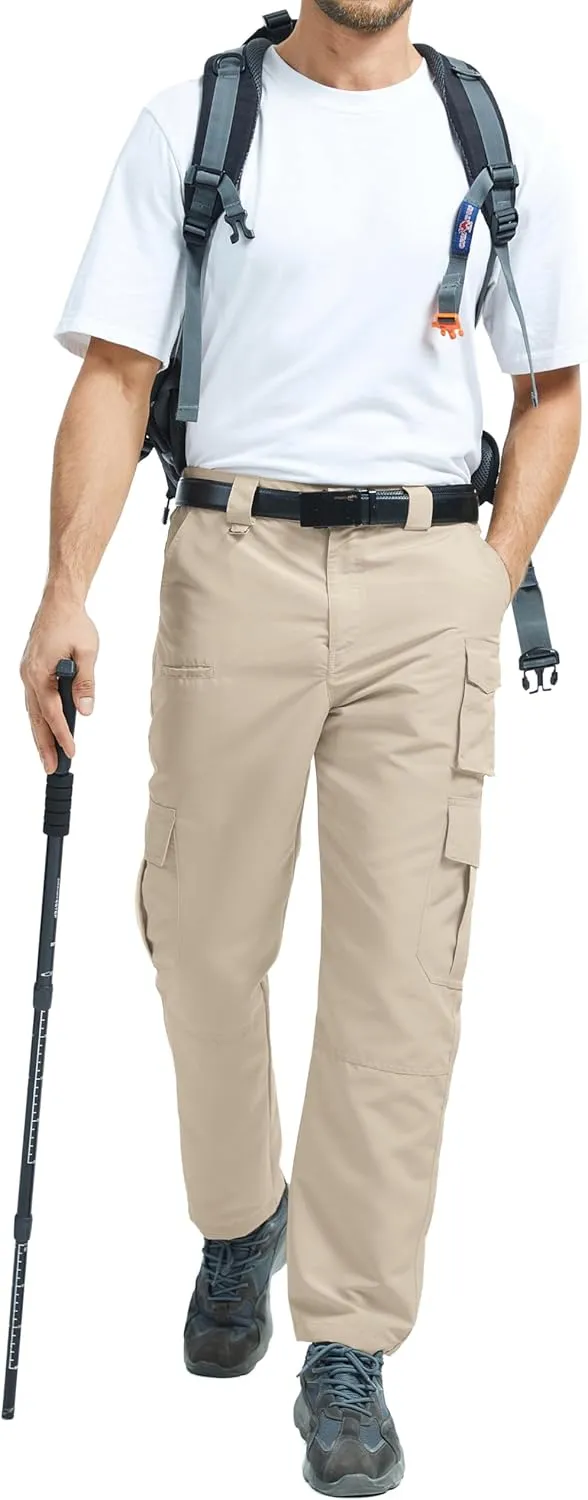 EDITCOZY Men's Cargo Pants, Tactical Pants, Water Resistant Work Pants, Lightweight Outdoor Hiking Pants, 8 Pockets