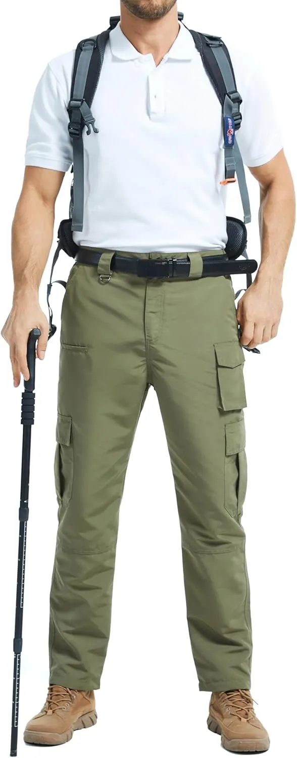 EDITCOZY Men's Cargo Pants, Tactical Pants, Water Resistant Work Pants, Lightweight Outdoor Hiking Pants, 8 Pockets