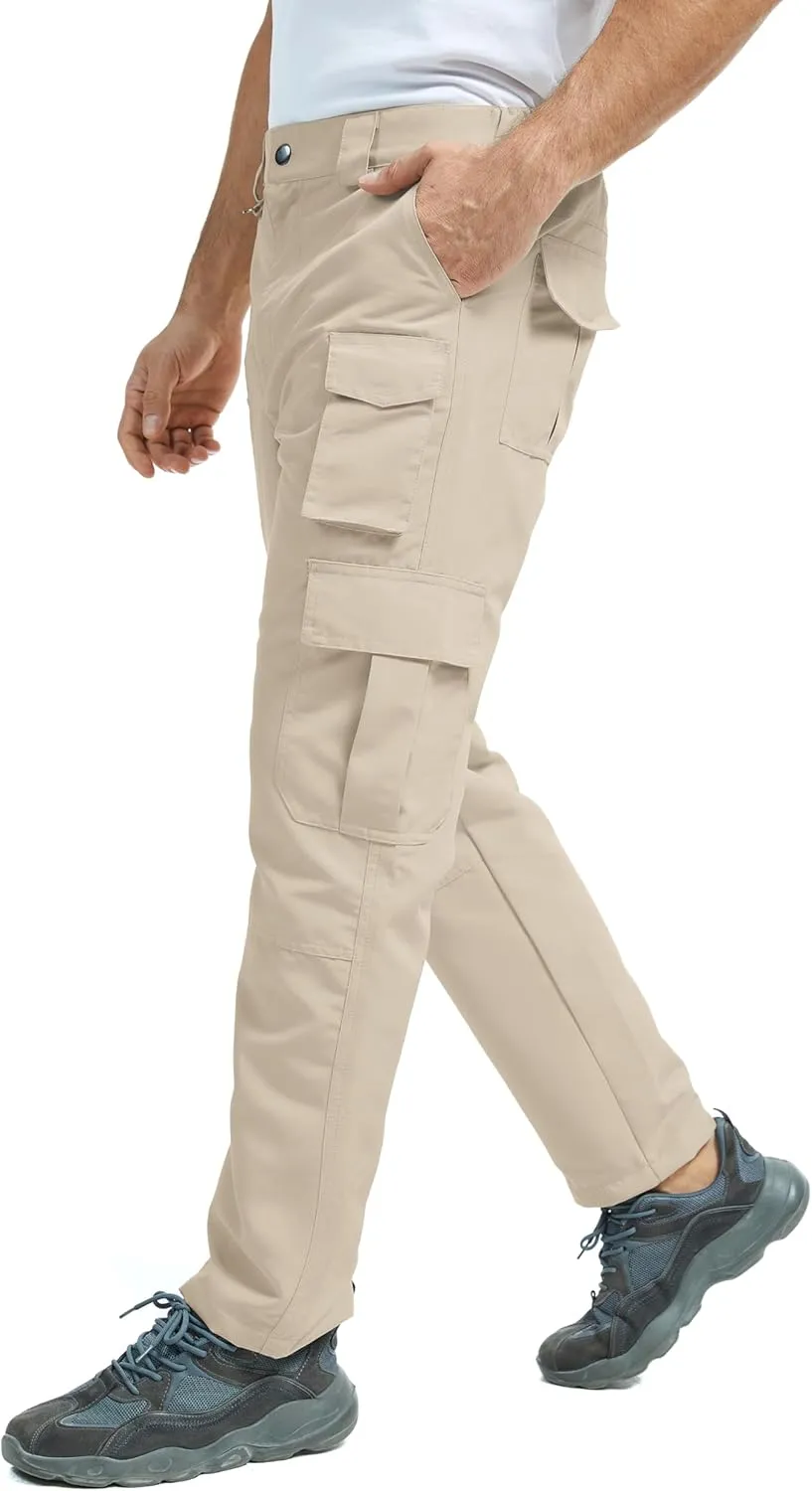 EDITCOZY Men's Cargo Pants, Tactical Pants, Water Resistant Work Pants, Lightweight Outdoor Hiking Pants, 8 Pockets