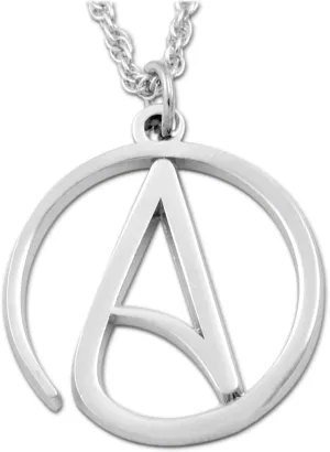 EvolveFISH Circle A for Atheist Necklace - [1" Diameter]