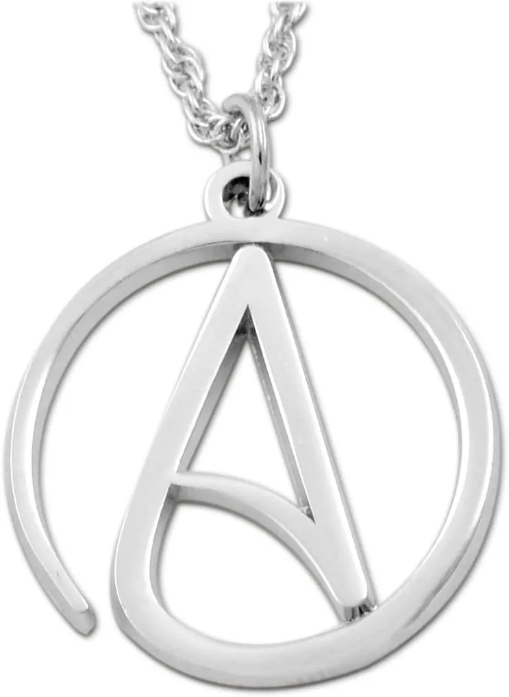 EvolveFISH Circle A for Atheist Necklace - [1" Diameter]