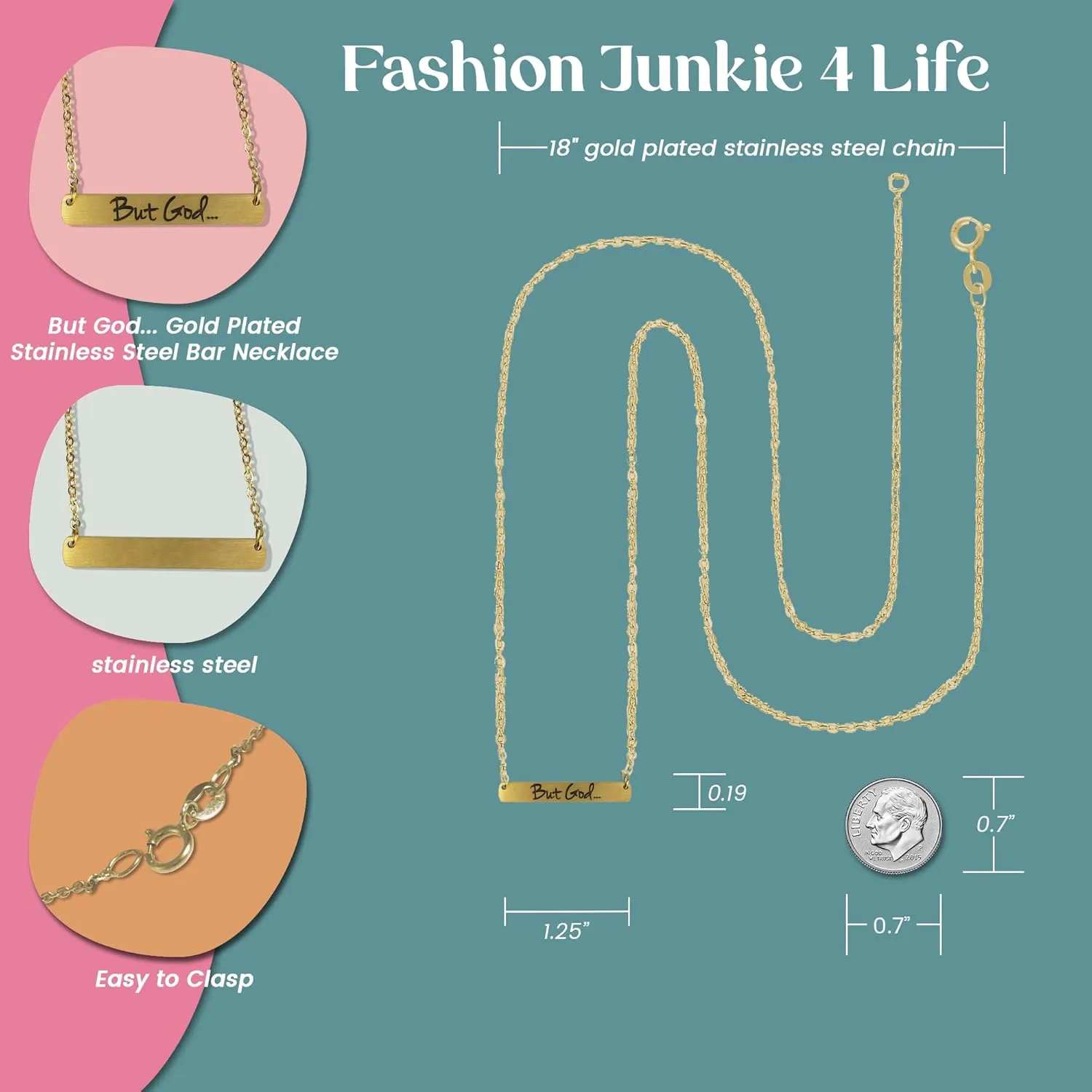 FashionJunkie4Life Sterling Silver Engraved Spiritual Necklace for Women
