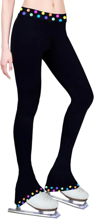 Figure Skating Practice Pants - Polka Dot Multi