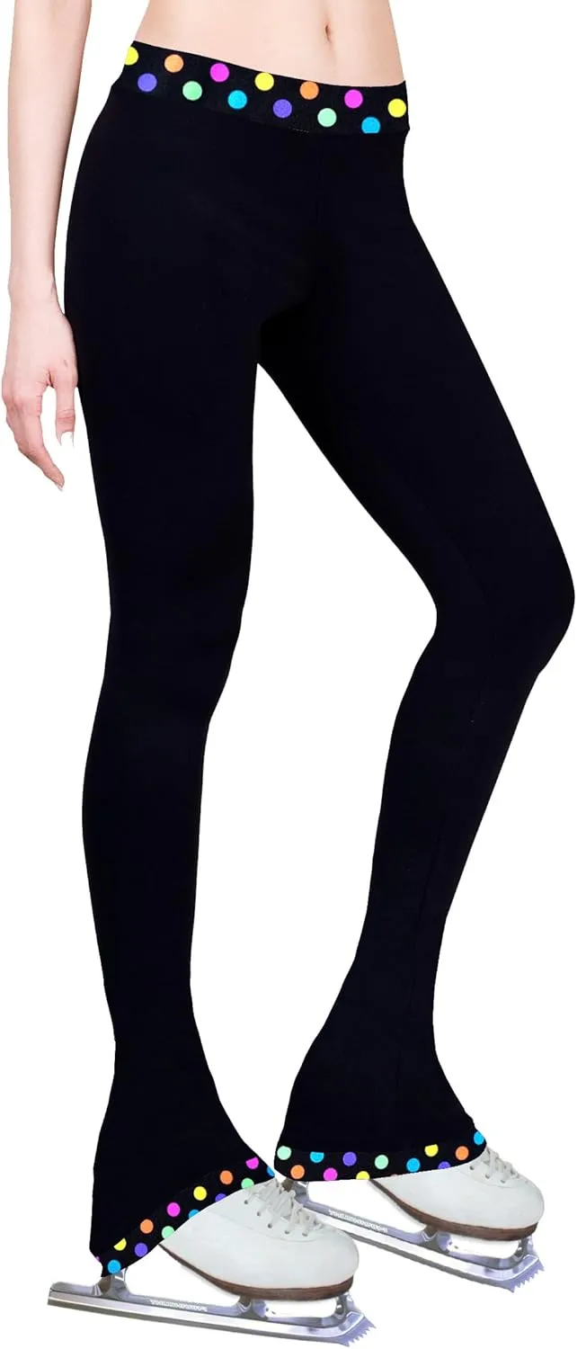 Figure Skating Practice Pants - Polka Dot Multi