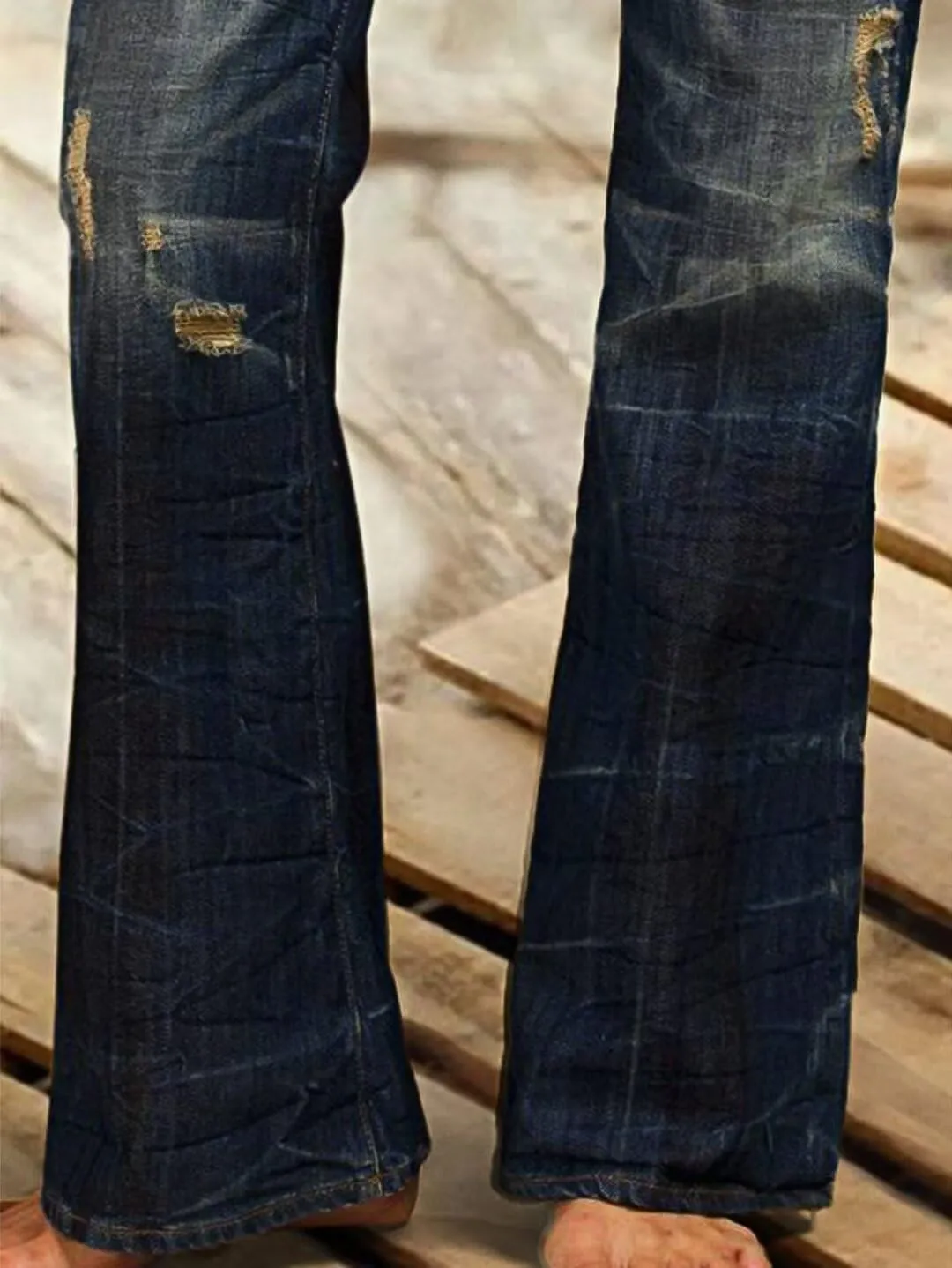 Flamingals Low Waist Boot Cut Jeans for Women Trendy Tummy Control Jeans Stretch Flare Leg Jeans