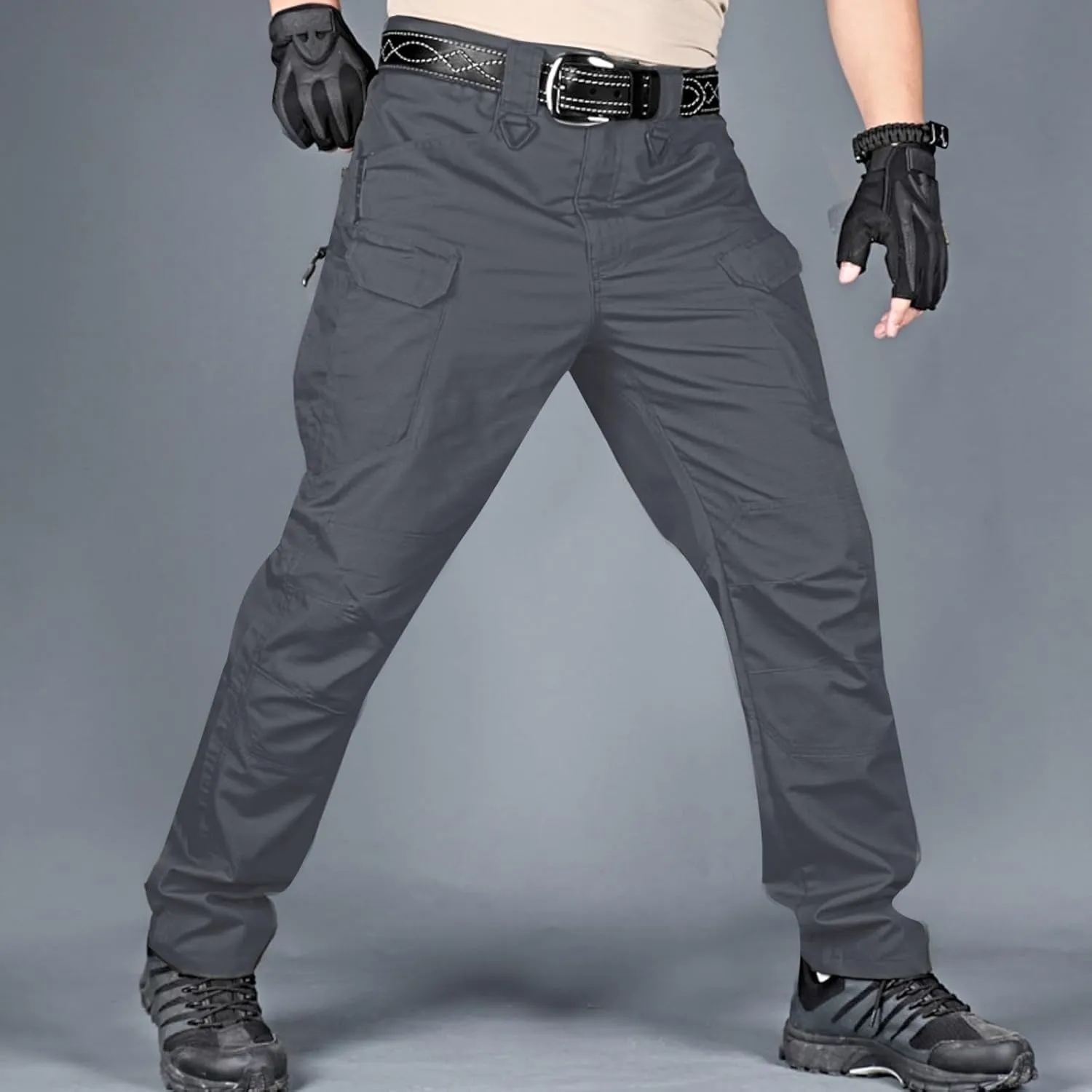 Fxbar Men's Flex Stretch Tactical Pants Ripstop Cargo Pants Lightweight Outdoor Work Hiking Pants for Men