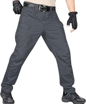 Fxbar Men's Flex Stretch Tactical Pants Ripstop Cargo Pants Lightweight Outdoor Work Hiking Pants for Men