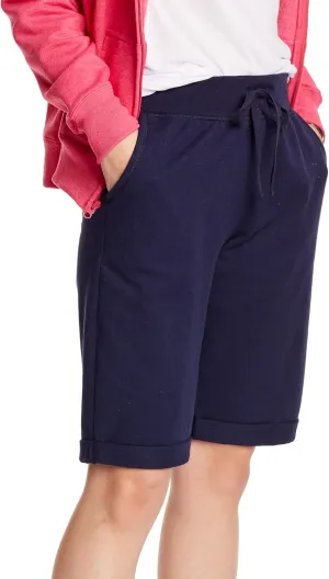 Hanes Women's Shorts, French Terry Bermuda Pocket Shorts, Jersey Knit Fleece Shorts, Women's Bermuda Shorts, 11"
