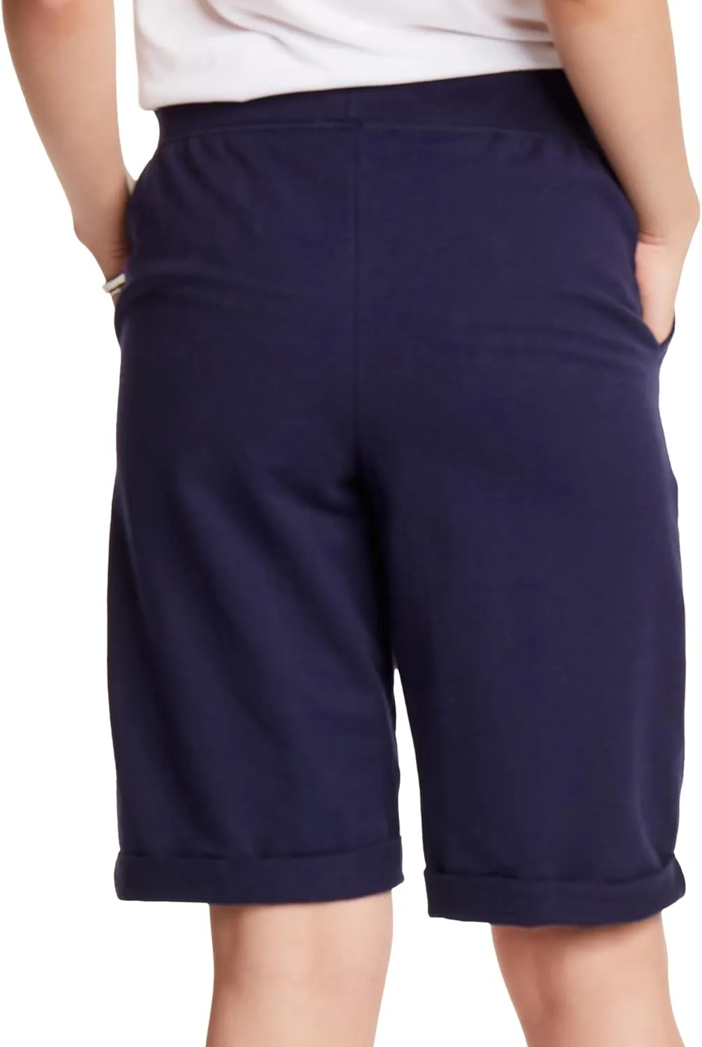 Hanes Women's Shorts, French Terry Bermuda Pocket Shorts, Jersey Knit Fleece Shorts, Women's Bermuda Shorts, 11"