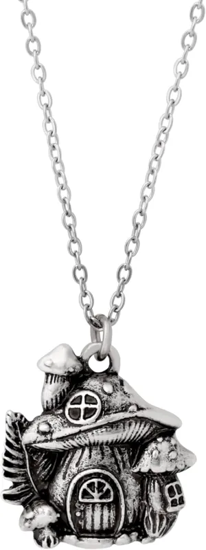HAQUIL Mushroom House Vintage Necklace Jewelry for Men Women