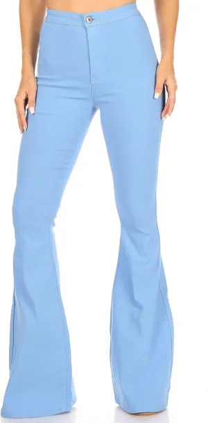 High Waisted Stretchy Bell Bottom Jeans