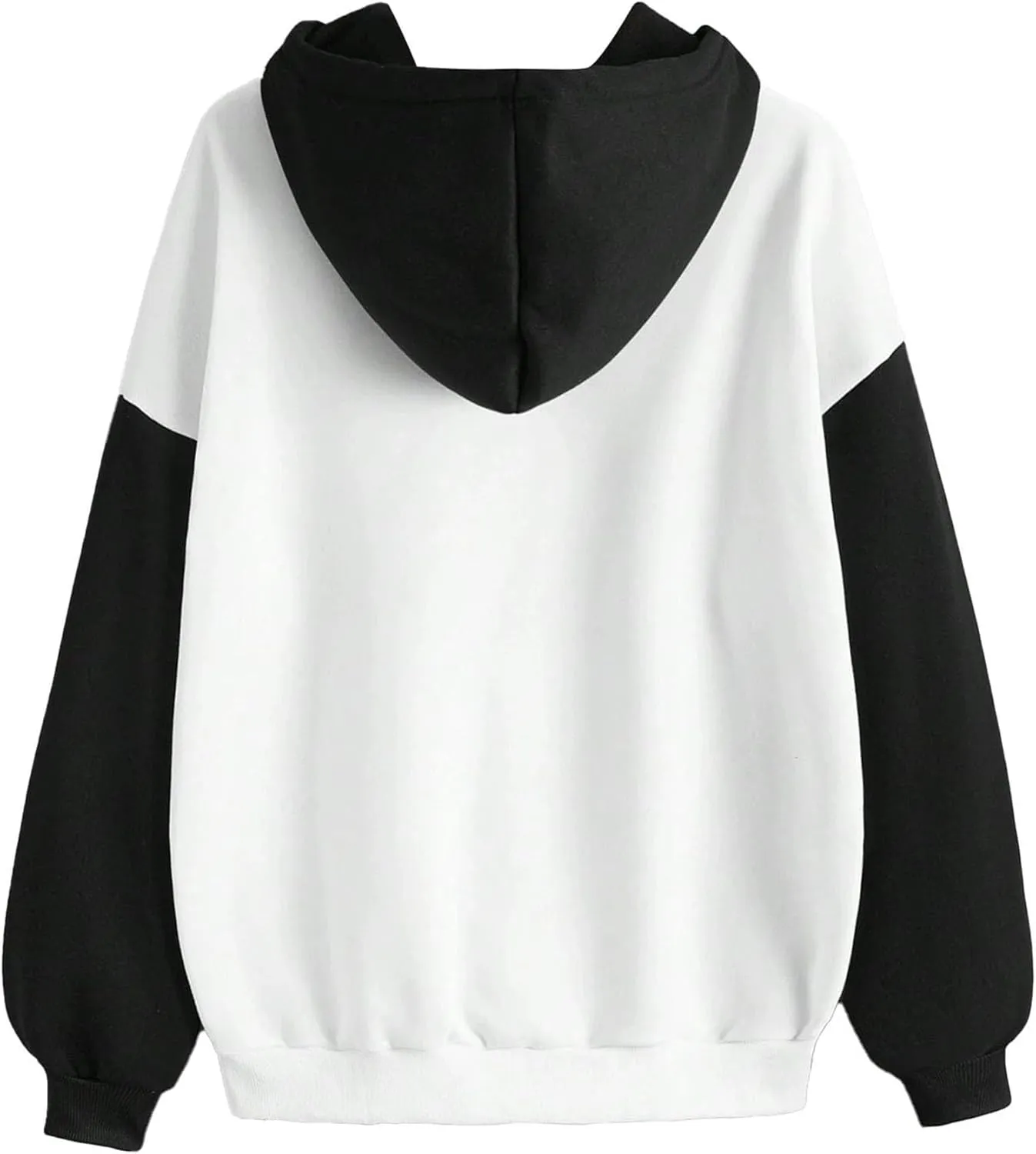 Hilinker Women's Cute Color Block Hoodie Casual Long sleeve Pullover Sweatshirt