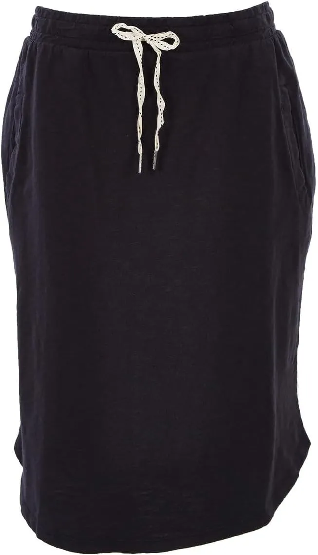 IDEALSANXUN Womens Jersey Skirt High Waisted Knee Length Pencil Skirt with Drawstring