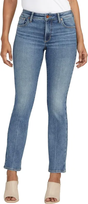 JAG Jeans Women's Forever Stretch Mid Rise Straight Leg Jeans