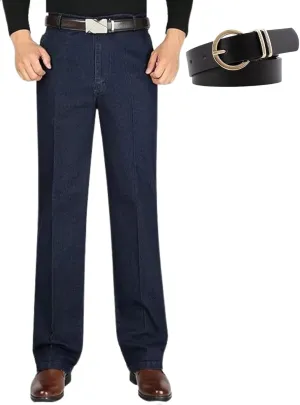 Jett Jeans for Older Men, JettJeans3 - Men's Classic Straight Fit Stretch Jeans, Jet Mens High Waist Jeans