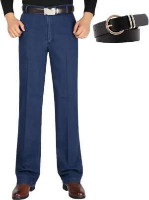 Jett Jeans for Older Men, JettJeans3 - Men's Classic Straight Fit Stretch Jeans, Jet Mens High Waist Jeans